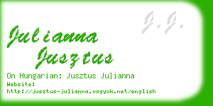 julianna jusztus business card